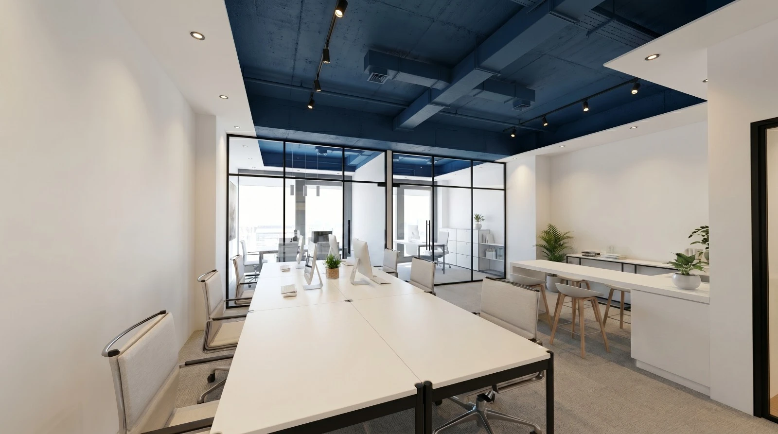 Cubes Ankara Ofis 250 — Cubes Ankara'da CO-FLUX Mimarlık tarafından tasarlanan modern ofis iç mekanı